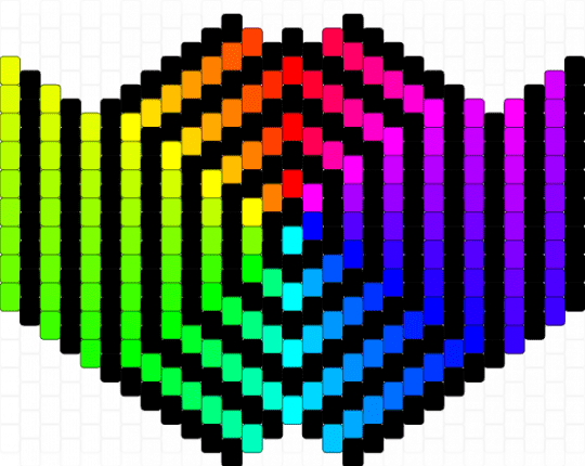 Rainbow spiral mask - black,yellow,purple,green,rainbow,mask,spiral