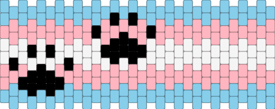 Trans Paw Cuff - light blue,pink