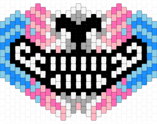 Trans Wolf Mask - pink,light blue
