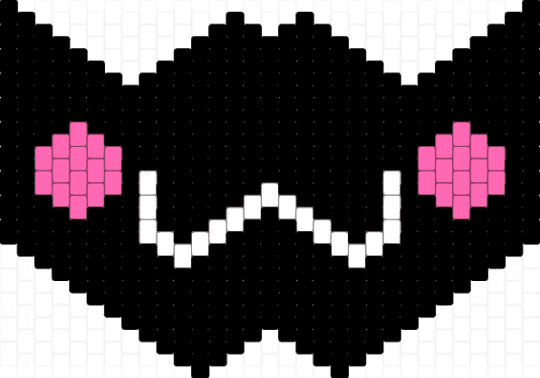 :3 blushy mask - black,white,pink
