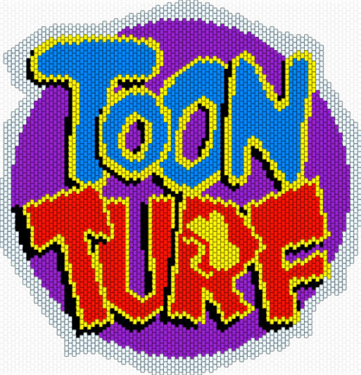 toon turf logo 🔥🦫🐰💣 - yellow,purple,riggy,billy,toonturf,toon turf,indie animation,epic,logo,danno