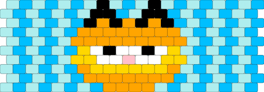 Garf - garfield,cuff,stripes,light blue