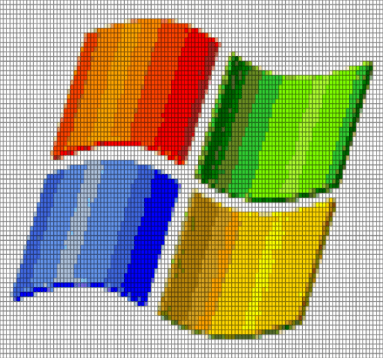 Windows XP Logo - white,orange,red,light blue,colorful