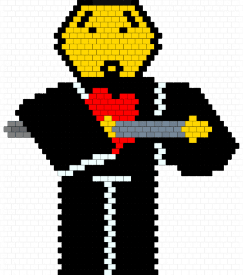 mequot peyote stitch - black,yellow,die of death,mequot,pursuer,peyote stitch,design