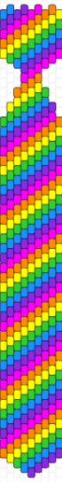 Rainbow tie - light blue,yellow,pink,colorful