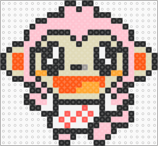Monkey - pink,orange,beige