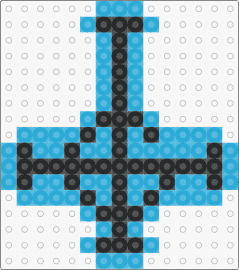 Grucifix Ghost (for Use w/ Pony Beads as well) - grucifix,ghost,music,band,cross,crucifix,blue palette,passion,expression