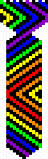 Rainbow and black tie pattern #3 - black,purple,orange,tie,rainbow