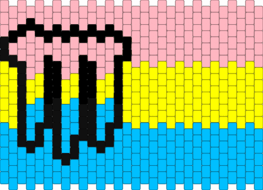 Pan monster cuff - pink,light blue,pride,pansexual,pan,monster,energy drink