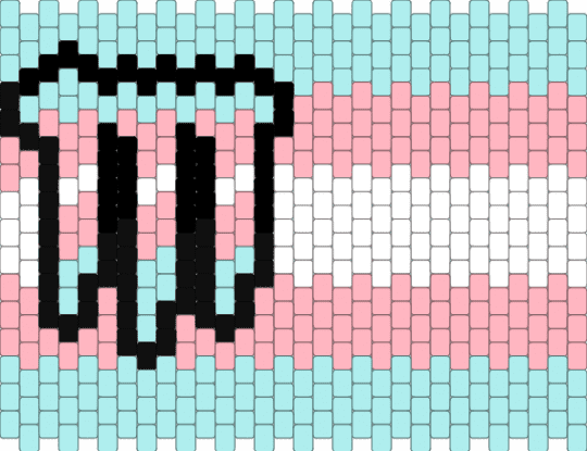 Trans monster cuff - pink,light blue,pride,trans,transgender