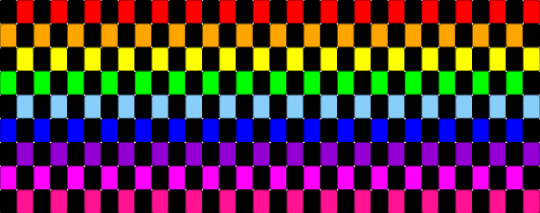 Scene ladder stitch - black,purple,pink,rainbow black,scene