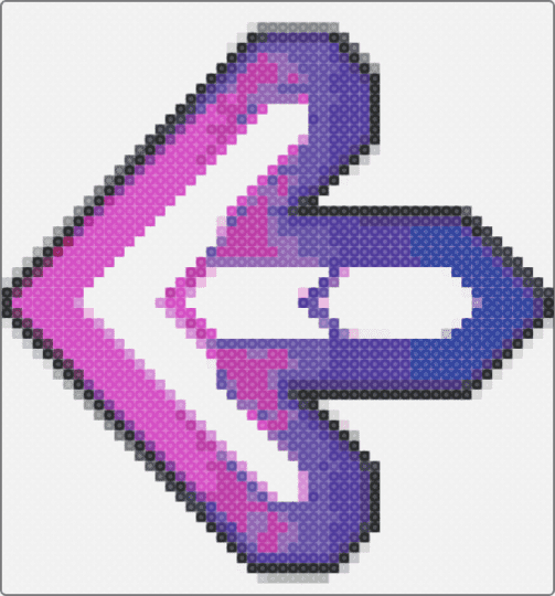Ddr arrow - white,purple,pink