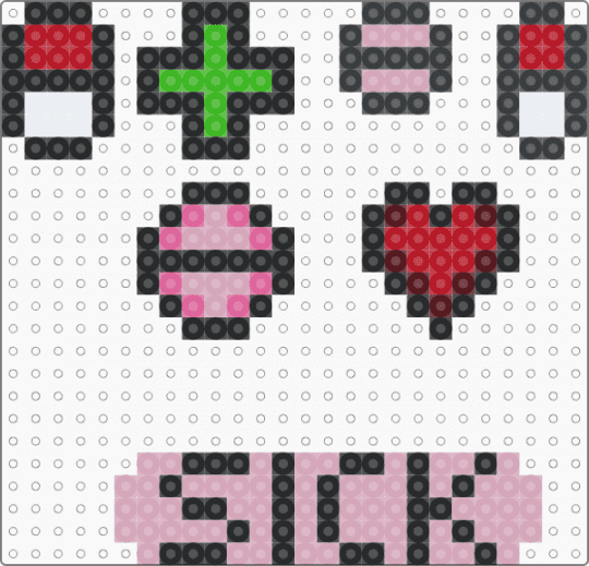 Sick - black,pink