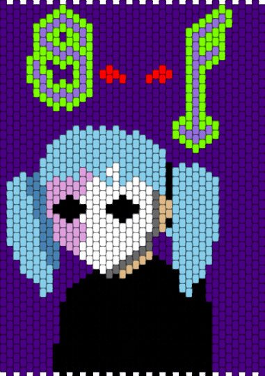 Sally face :O - purple,light blue