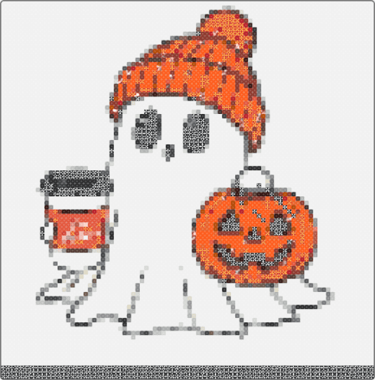 Ghost - white,gray,red,orange