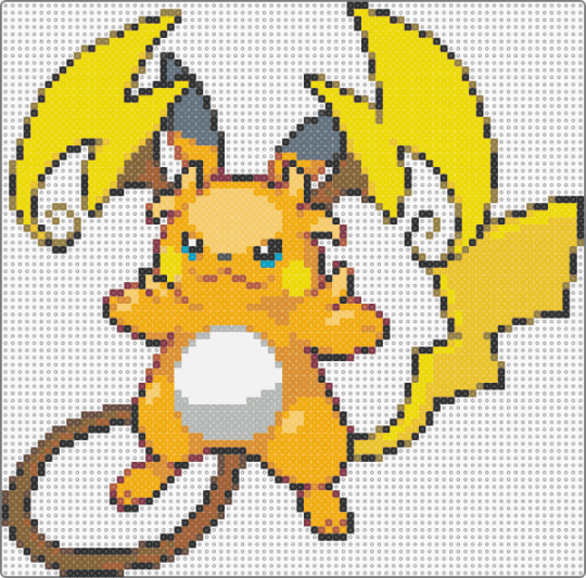 mega raichu y - yellow,orange
