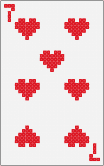 7 Corazón Naipe - white