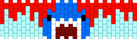 blood drip shark multi cuff - light blue, red