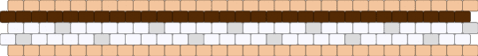 smores odd peyote cuff - beige,brown