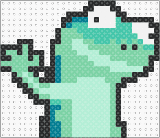 Lizard (small) - lizard,derpy,meme,light blue,teal