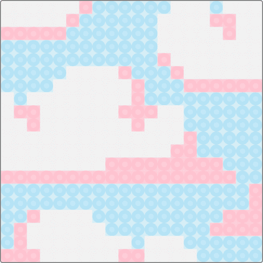 Clouds 2 - pink,light blue
