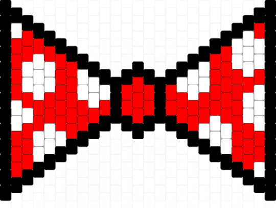 Mushroom bowtie - red,white