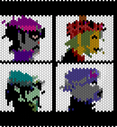 Uhm idk - black,white,gray,purple,gold,teal,colorful