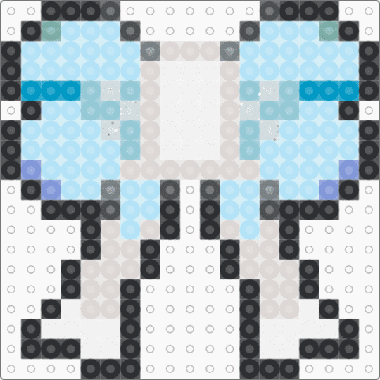Gwen themed bow - beige,light blue,kog,knights of guinivere,glitch prod,bow