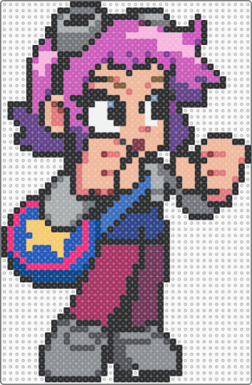 Ramona (mostly peler) - ramona flowers,scott pilgrim,gray,pink,beige,blue