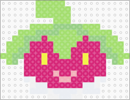 Bounsweet - 761, bounsweet, green, pink, pokemon