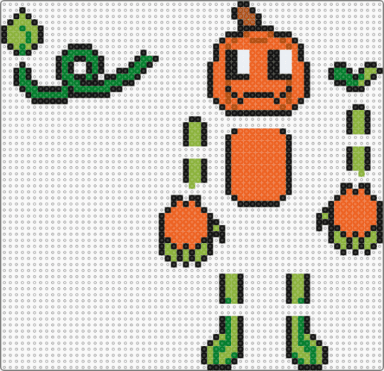 Gourdy paper doll! (Dandy's World) - green,orange,dandys world,gourdy,gourdy dandys world,halloween,paper doll,doll,ragdoll,cute