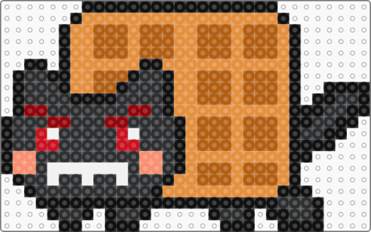 Tac Nayn | Gray ver. | - black,orange,tan,tac nayn,nyan cat,charm,cat,nyan,waffle