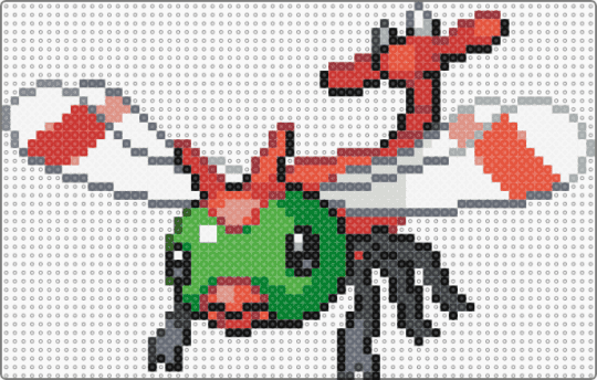 Yanma | Pokemon Black and White sprite | - gray,red,green,pokemon,yanma,yanma pokemon,bug,sprite,pokemon sprite,pokemon black and white,bug pokemon