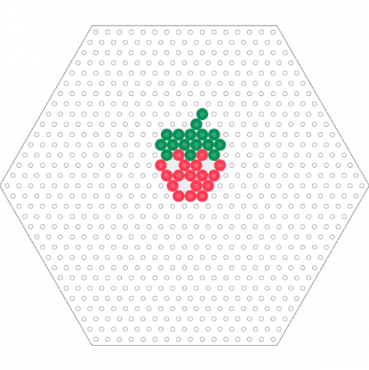 Mini strawberry perler charm - red,green,strawberry,phone,charm,perler
