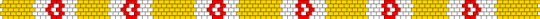 Queen of hearts 3d perler necklace part - yellow