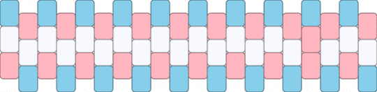 Small trans cuff - light blue, pink