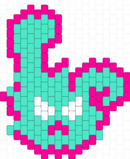 Till charm - teal,pink