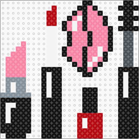Make-up - black,pink