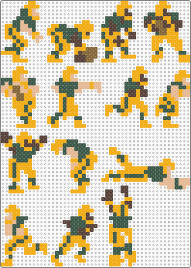 Tecmo Super Bowl Player Sprites - orange,gray