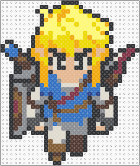 Link BOTW - blue, brown, colorful