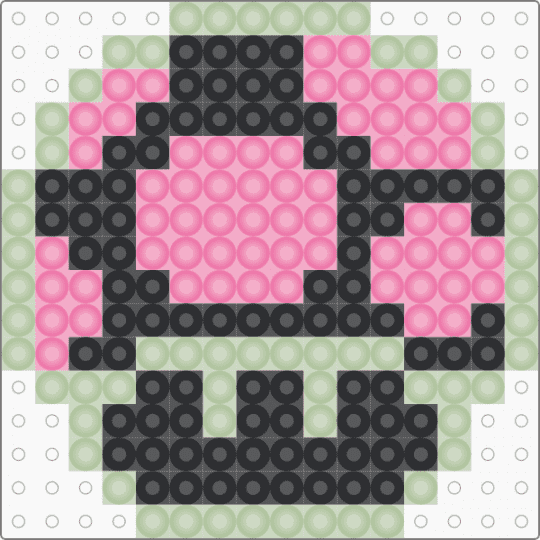 Glow in the Dark Mario Mushroom - beige, pink
