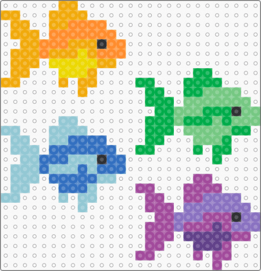 fishy friends - fish,animals,animal,orange,blue,pink,colorful