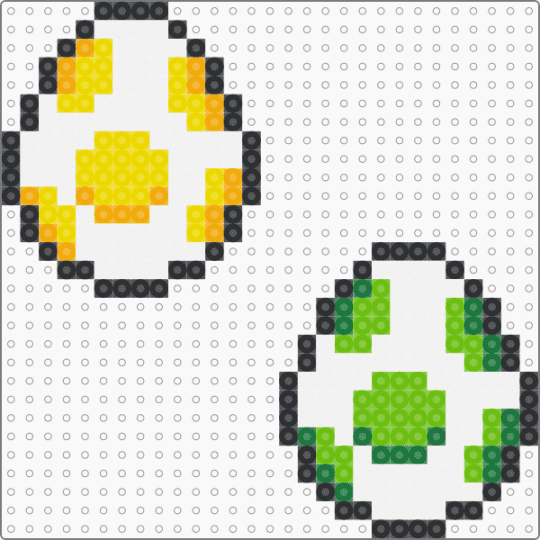 Yoshi egg - white,yellow,green