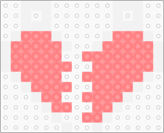 BFF connecting heart - white,red