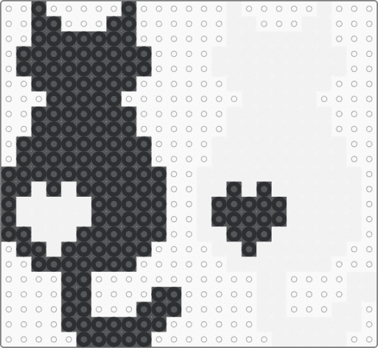 Partner Cat keychain - white,black