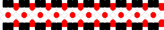 Husk hazbin x base cuff - red,white