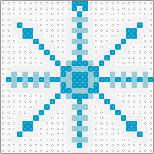 Snowflake - light blue,white