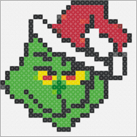 Grinch - grinch,christmas,santa hat,holiday,festive,green,red,whimsical,iconic,mischievous,seasonal