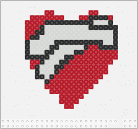 Bandaged Heart Emoji - gpt this fuse bead pattern captures the essence of a bandaged heart emoji,symbol