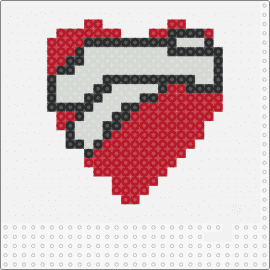 Bandaged Heart Emoji - gpt this fuse bead pattern captures the essence of a bandaged heart emoji,symbolizing healing and emotional repair. it's a poignant and colorful representation ideal for expressing complex feelings th